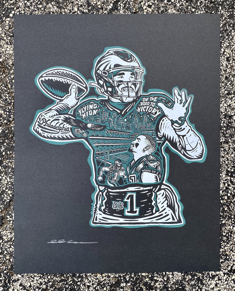 Art of Words Philadelphia Eagles - 16x20 Standard Size Print